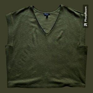 NWOT Banana Republic Factory Trapunto Top Waimea Olive XL